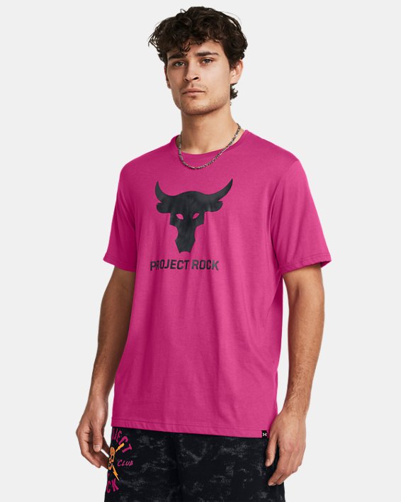 Men's Project Rock Payoff Graphic Short Sleeve, Pink, pdpMainDesktop image number 0